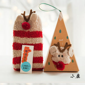 Cute Animal Design Deer Christmas socks