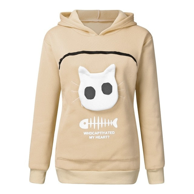 SWEATSHIRT CAT POUCH HOODIE