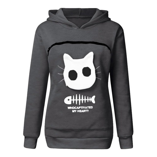 SWEATSHIRT CAT POUCH HOODIE